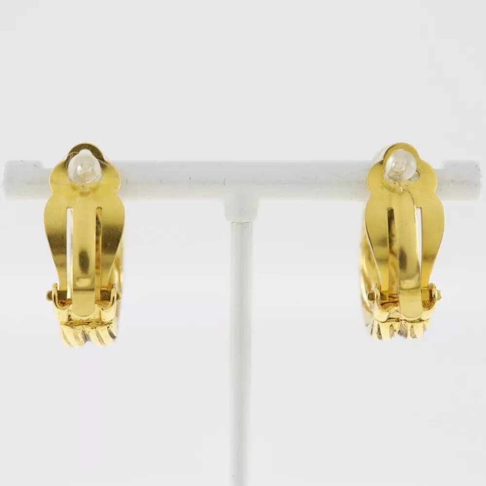 CHANEL Earring Plated Gold 11g Women - Picture 3 of 9